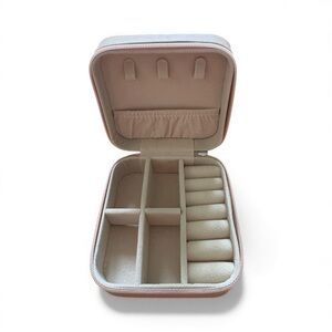 Mini Pink Square Jewelry Case